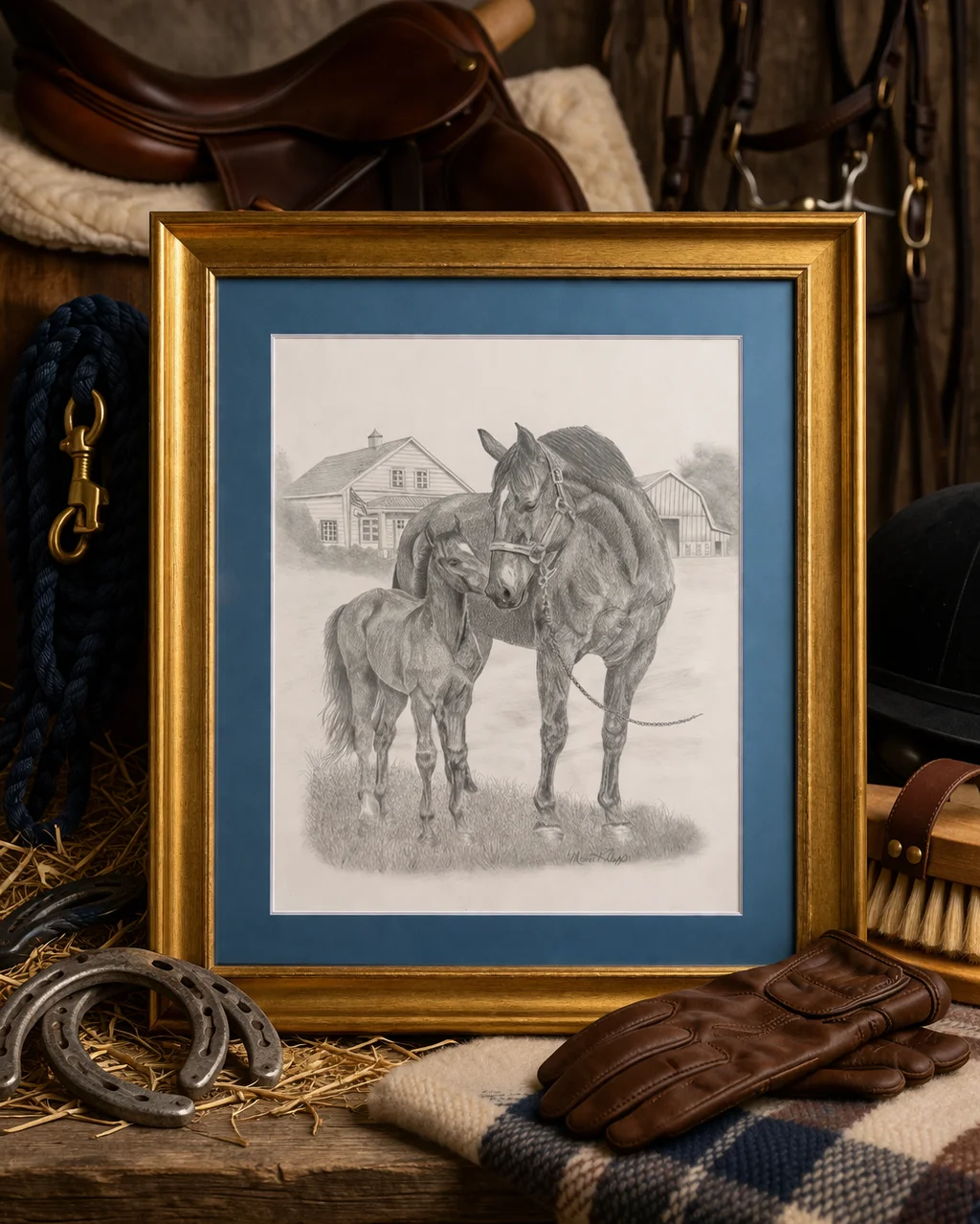 Safe Beside You - Original Graphite Drawing product image (2)