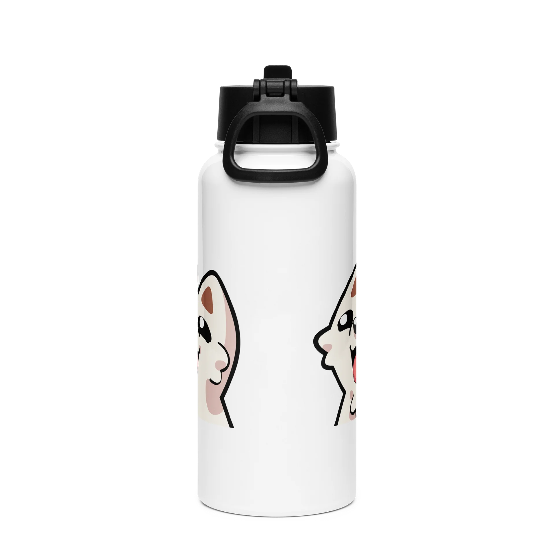 Happy Stainless Steel Water Bottle with a Straw product image (3)