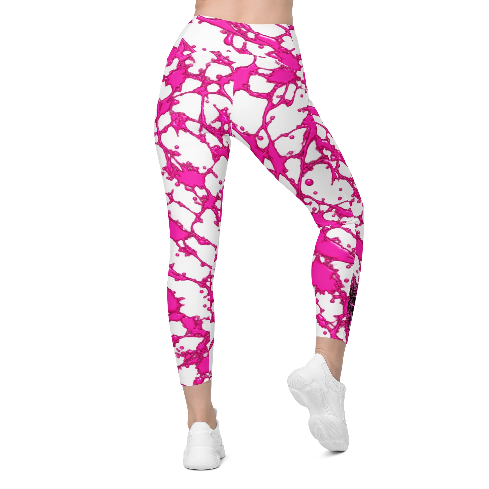 Neon Tangled Floral Crossover Leggings product image (2)