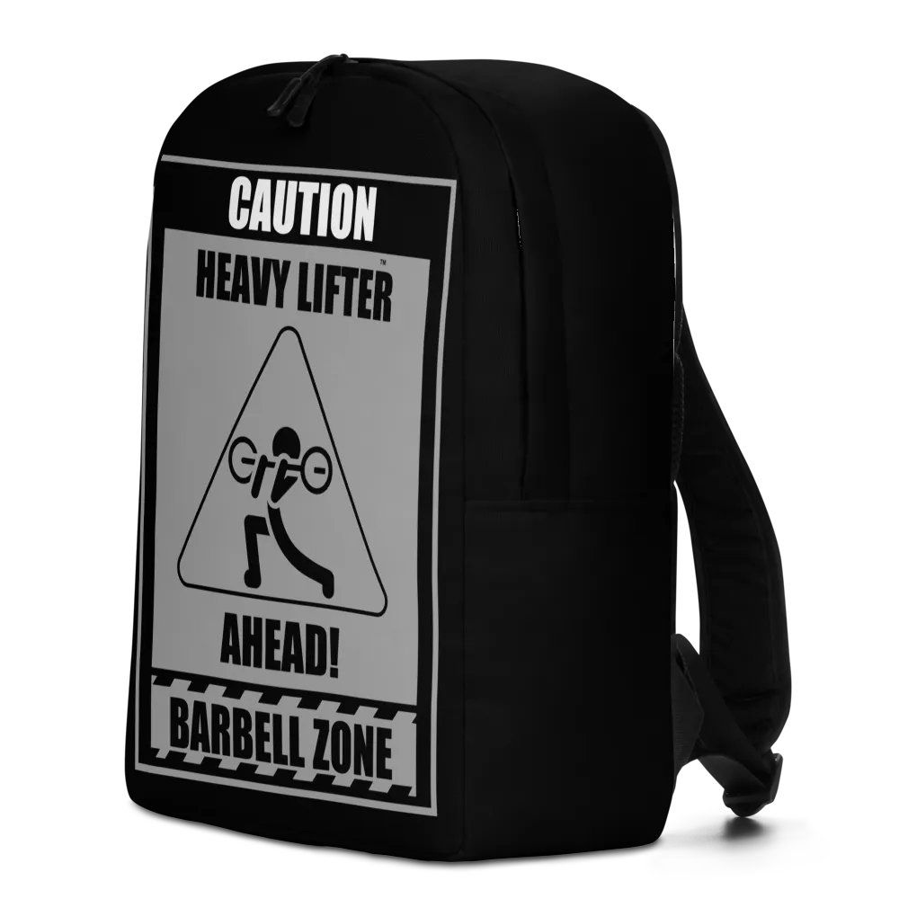 Caution Heavy Lifter Ahead Barbell Zone Backpack product image (3)