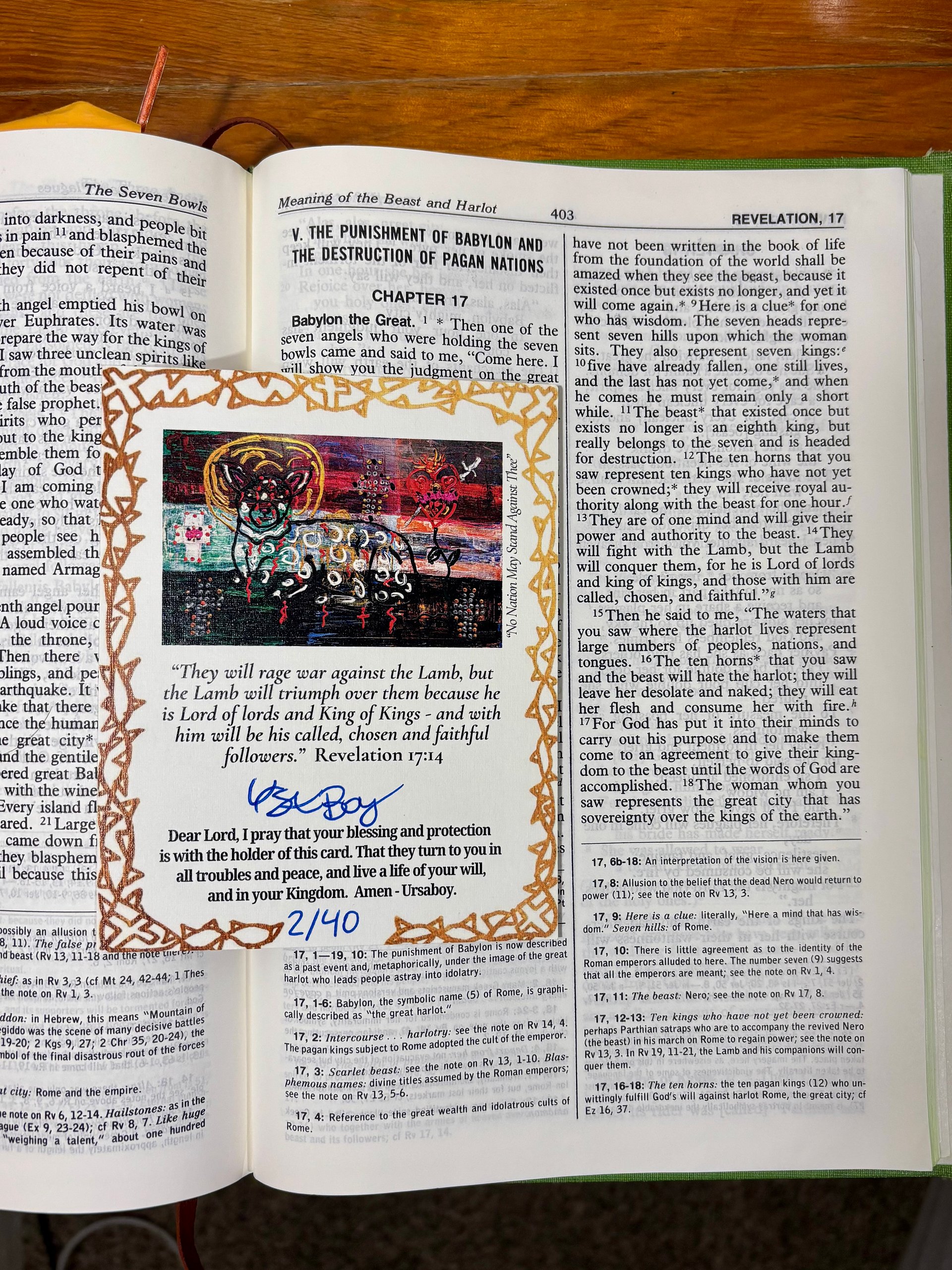 LAMB OF GOD Prayer Card product image (4)