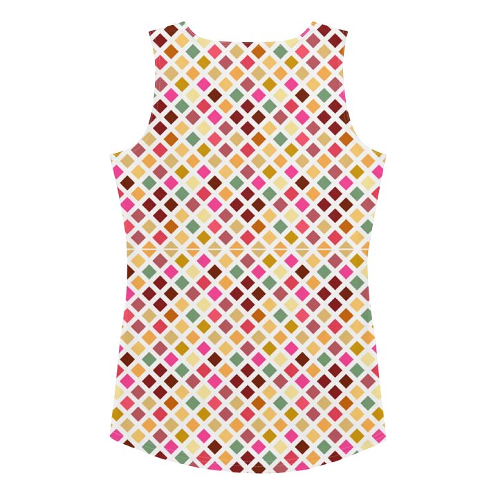 Colorful Square Pattern Design Tank Top - Ver 3 product image (2)