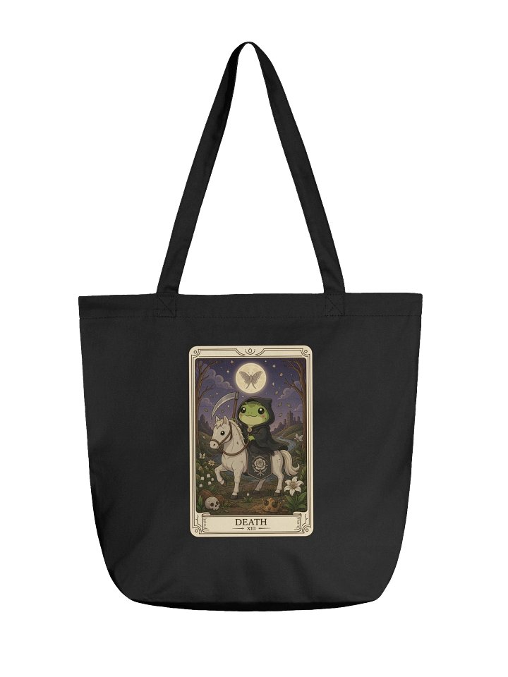 Eco-Friendly Reusable Premium Shopping Tote Bag | Featuring Iconic "Death" Tarotoads! Artwork by Everbright Studios product image (1)