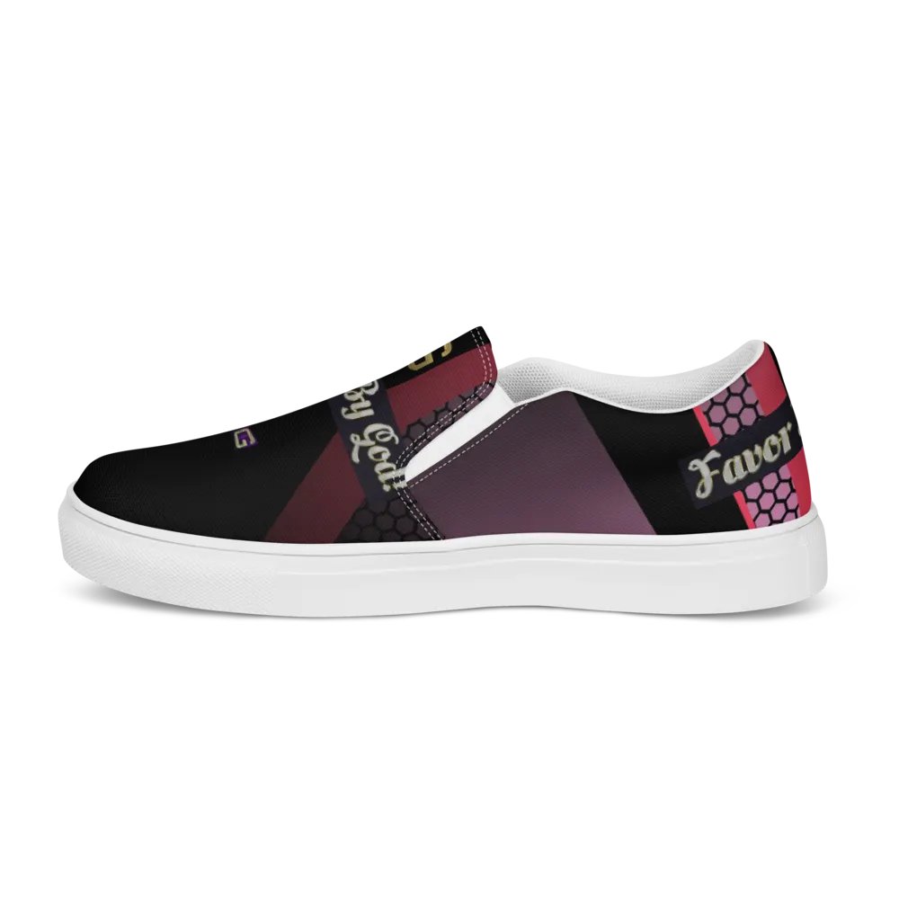 BBG Diamond Cross Black and Purple Men's Slip Ons V2 product image (11)