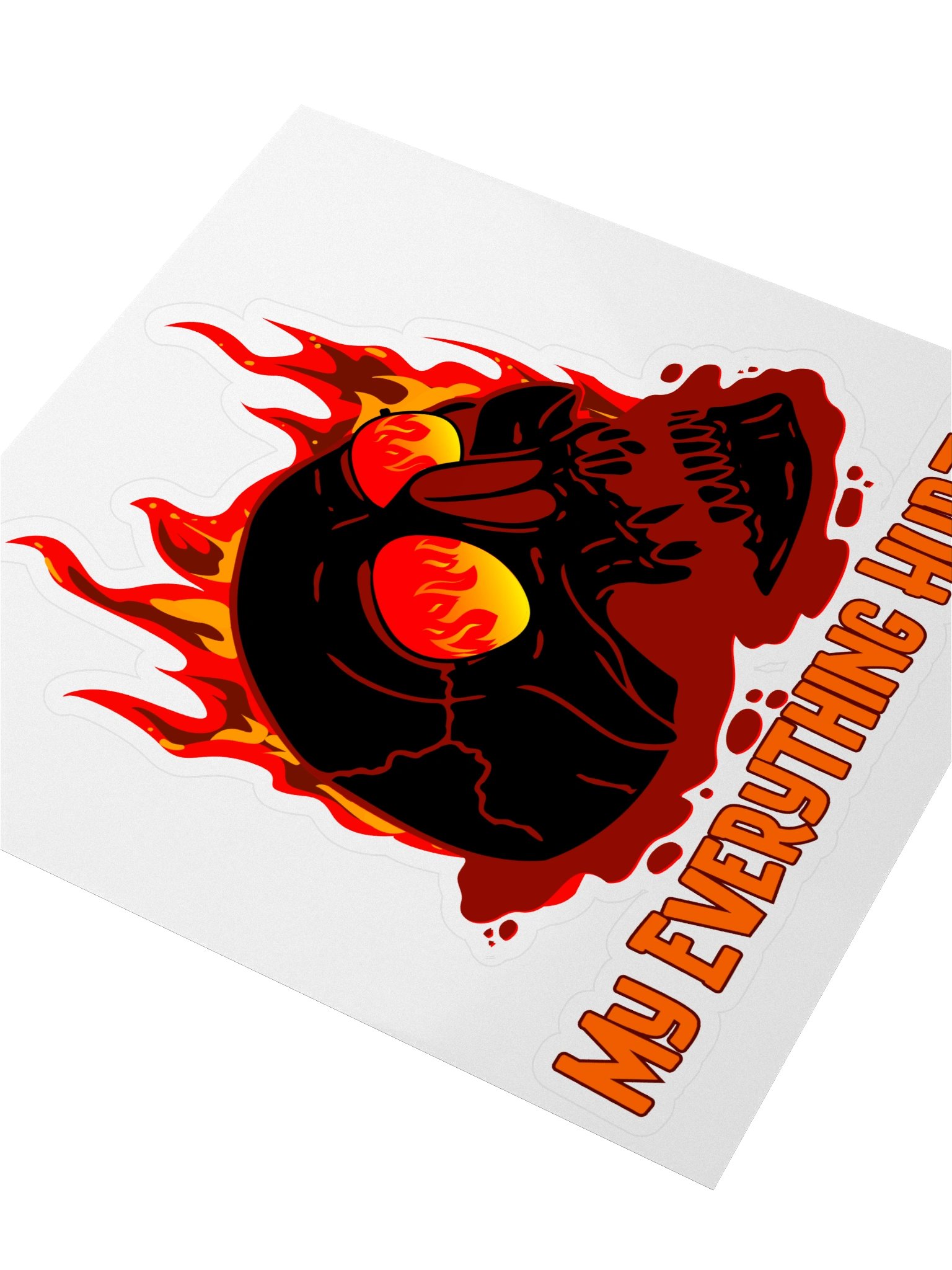 Large My Everything Hurts! Red Skull Sticker product image (3)