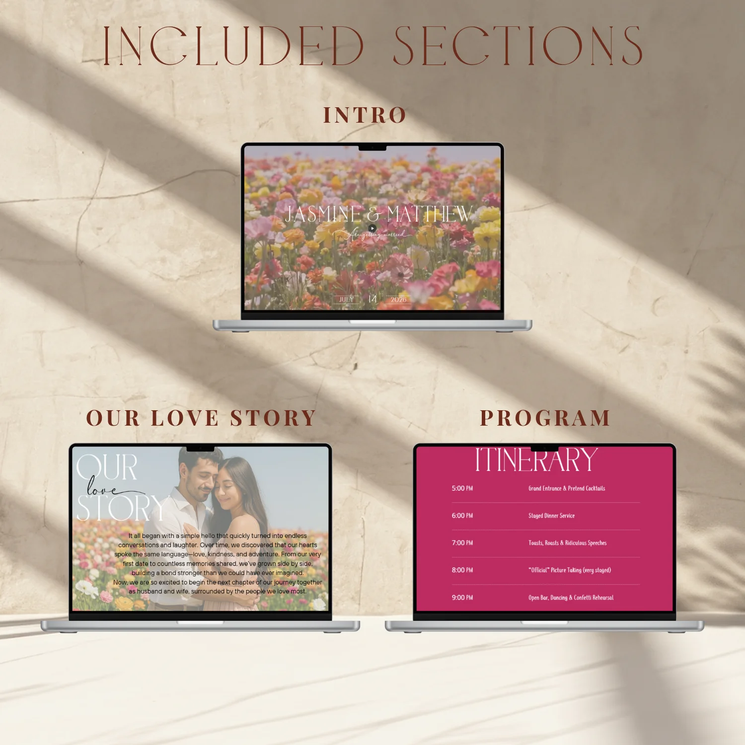 Wedding Website Template Canva | Editable RSVP Site | Floral Digital Invitation | Modern Wedding Website | Elegant Wedora Design product image (3)
