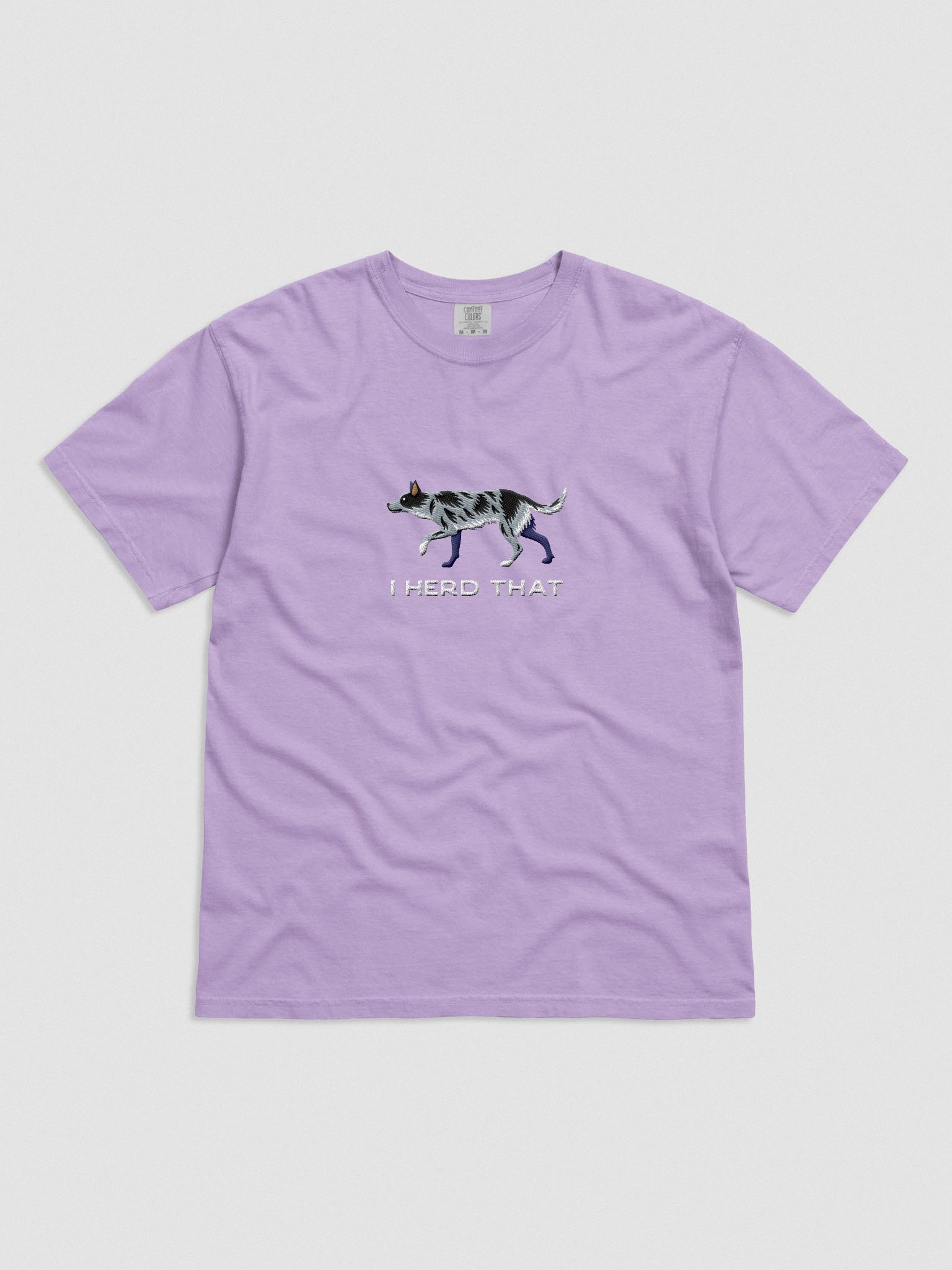 I Herd That T-Shirt(Embroidered) of an Australian Koolie(Blue Merle) product image (4)