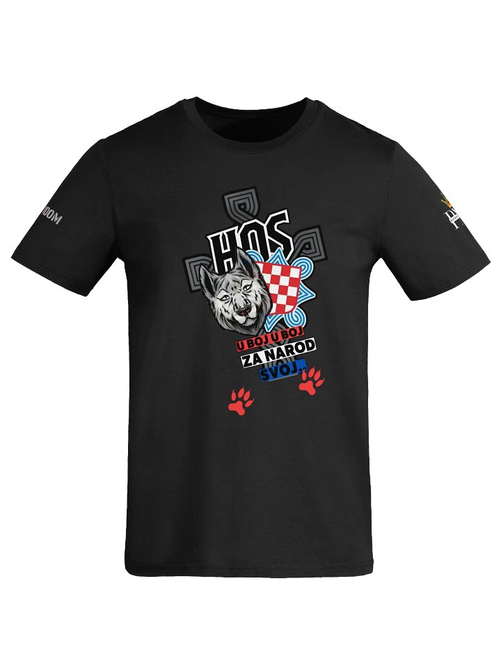 Patriot Nedo Boss Crna Hrvatska Vojska Crna Legija Crown Tee product image (1)