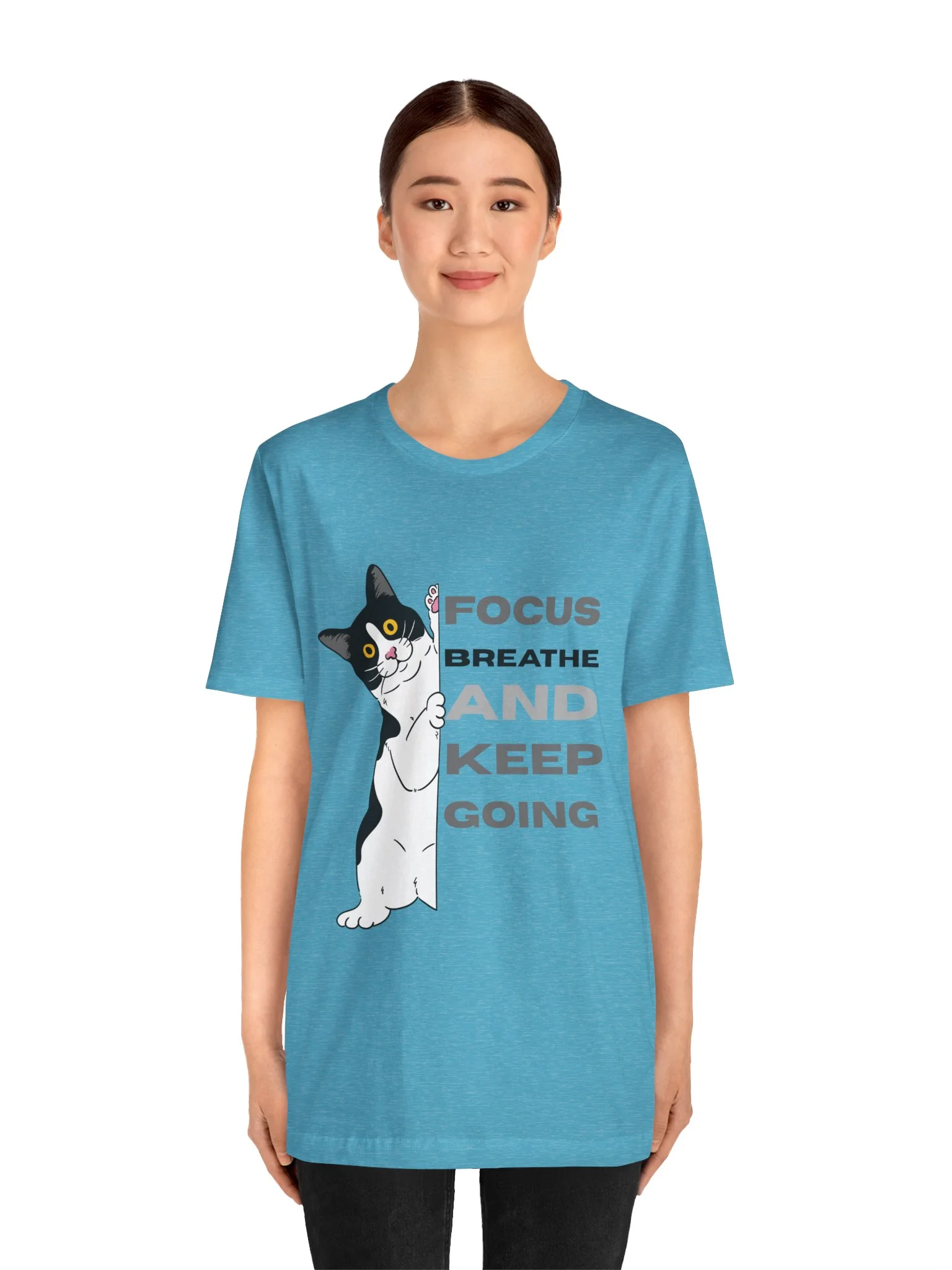 Focus and Keep Going Cat Tee product image (1)