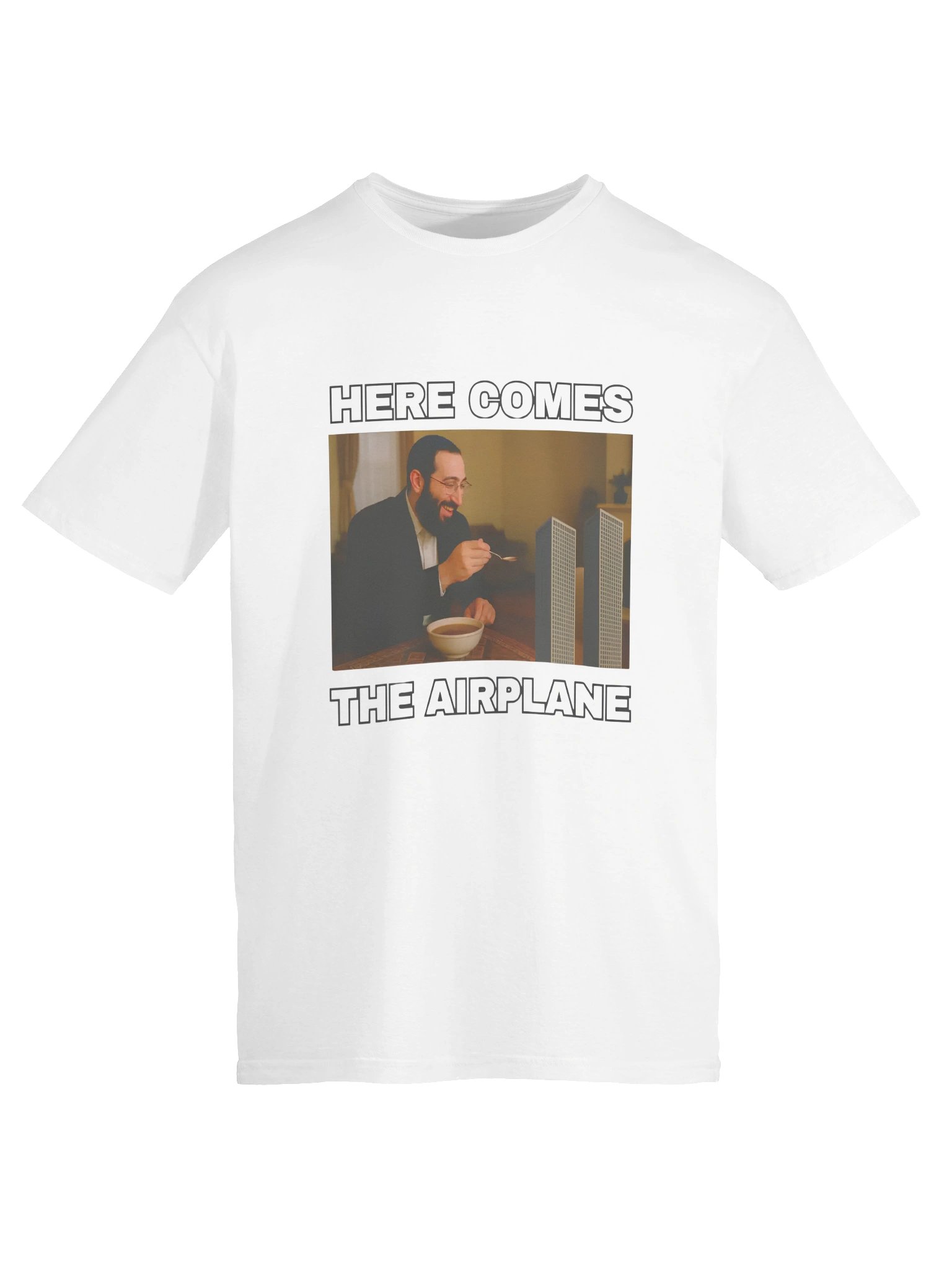 Here comes the airplane tee – Classic Unisex Cotton Shirt product image (2)