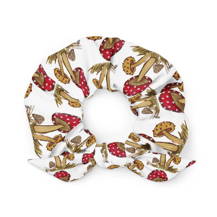 Mushroom All-Over Print Scrunchie with Bow product image (1)