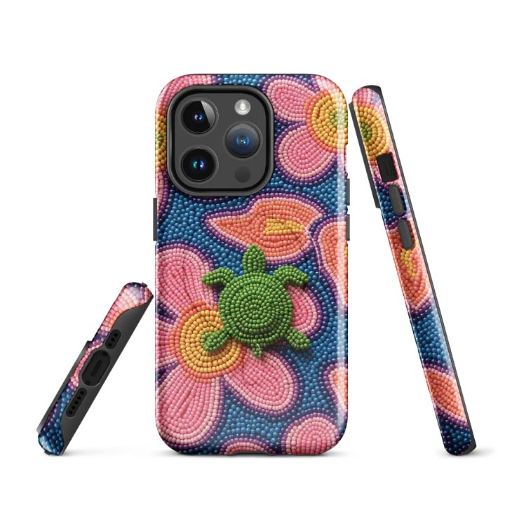 Faux-Beaded Turtle & Floral iPhone® Tough Case product image (3)