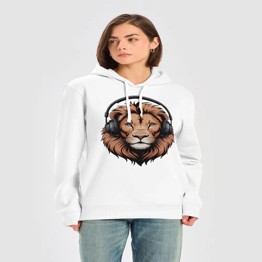Majestic Neon Lion | Organic Premium Hoodie product image (1)