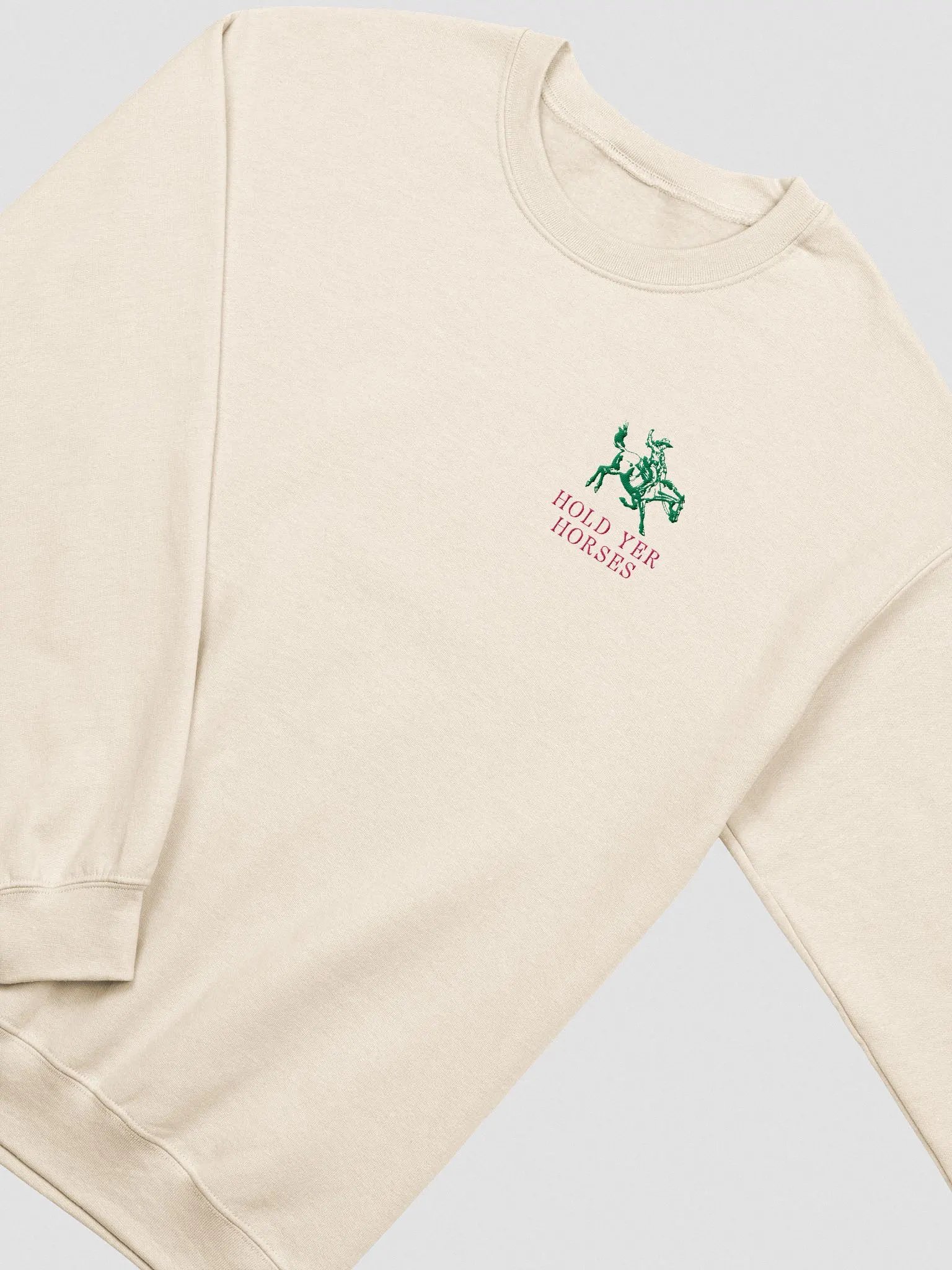hold yer horses embroidered crewneck product image (3)