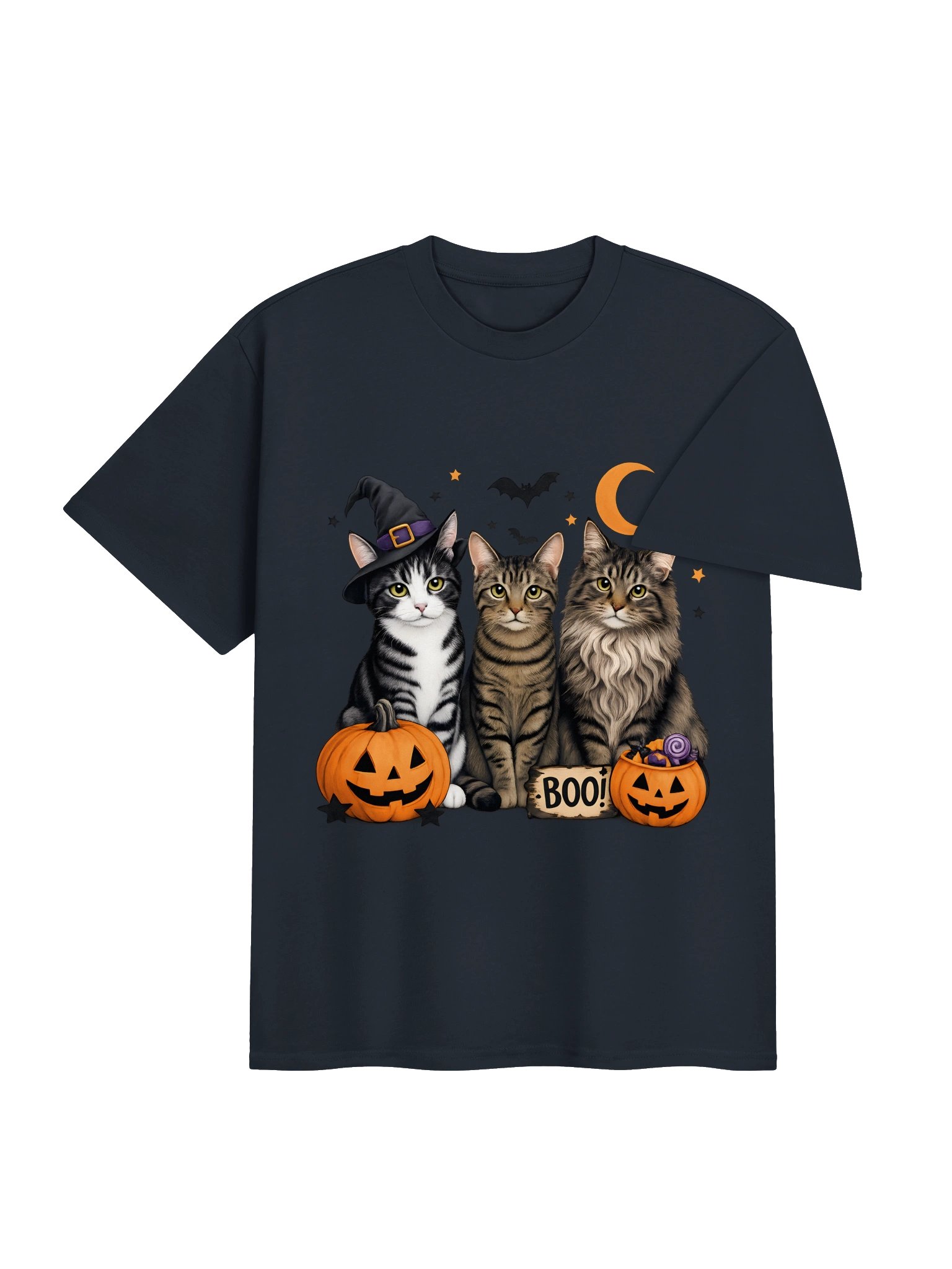 Cute Spooky Cat Trio T-Shirt product image (20)