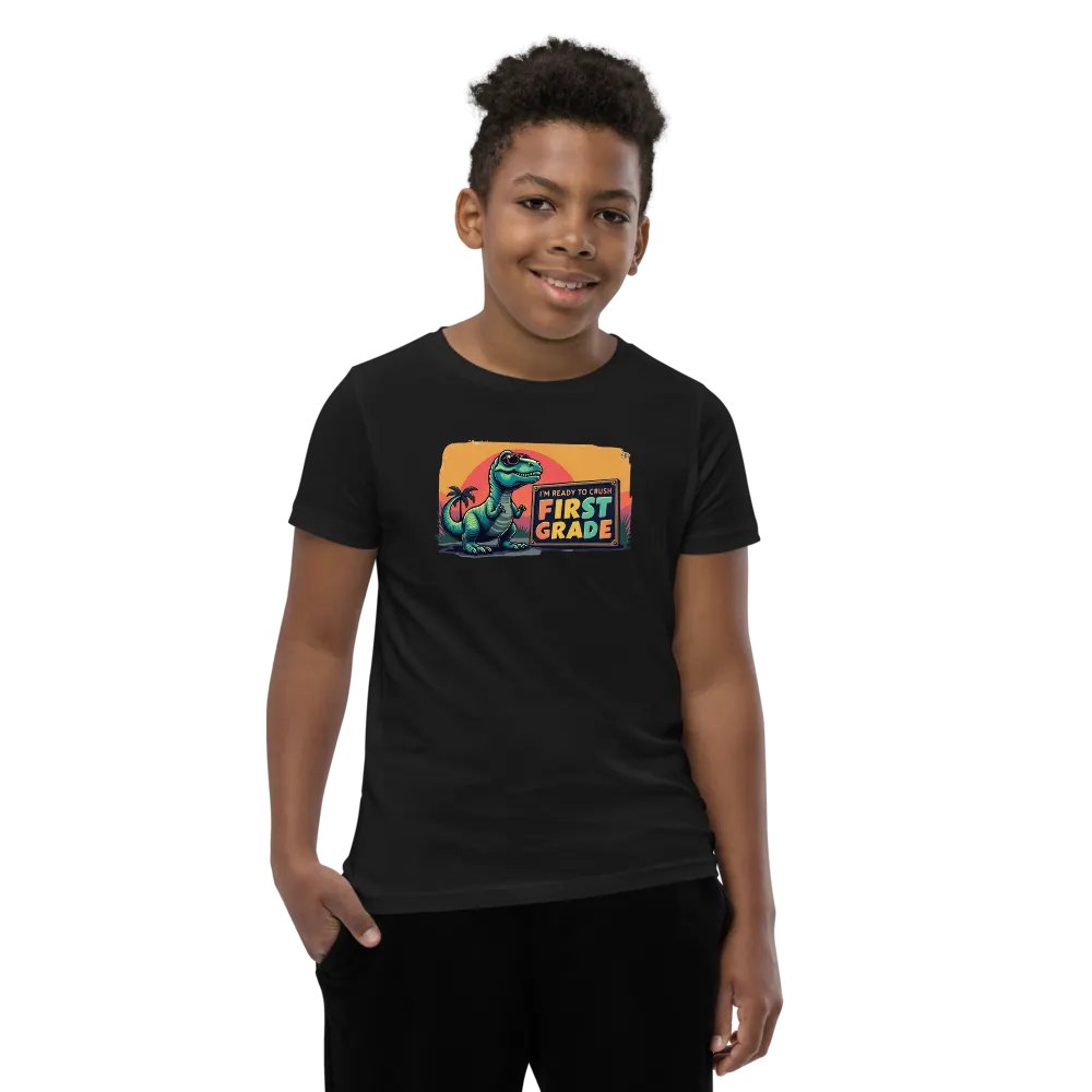 Dino Crush First Grade Youth T-Shirt product image (7)