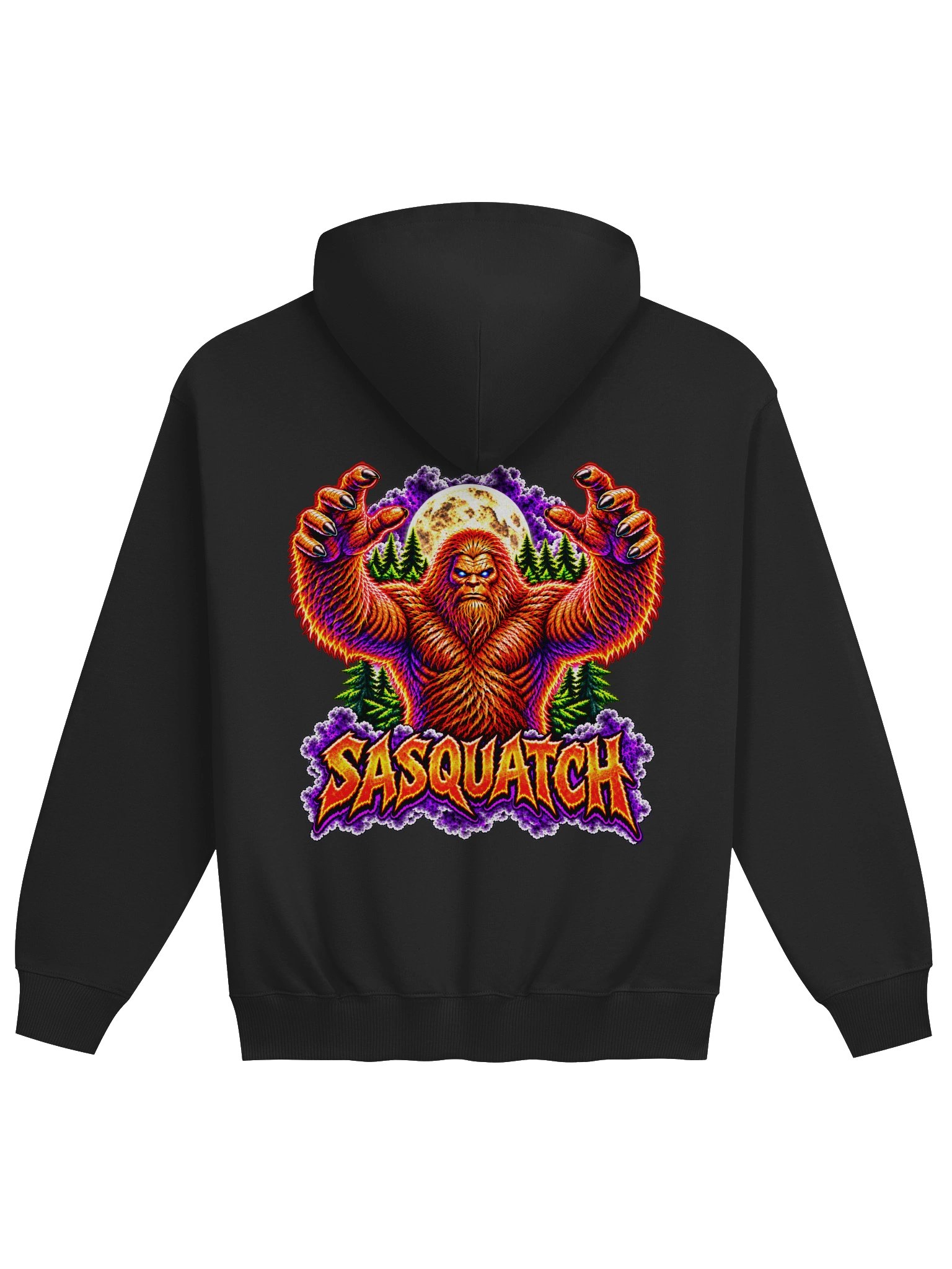 Sasquatch: Neon Nightmares – Back Print Hoodie product image (3)
