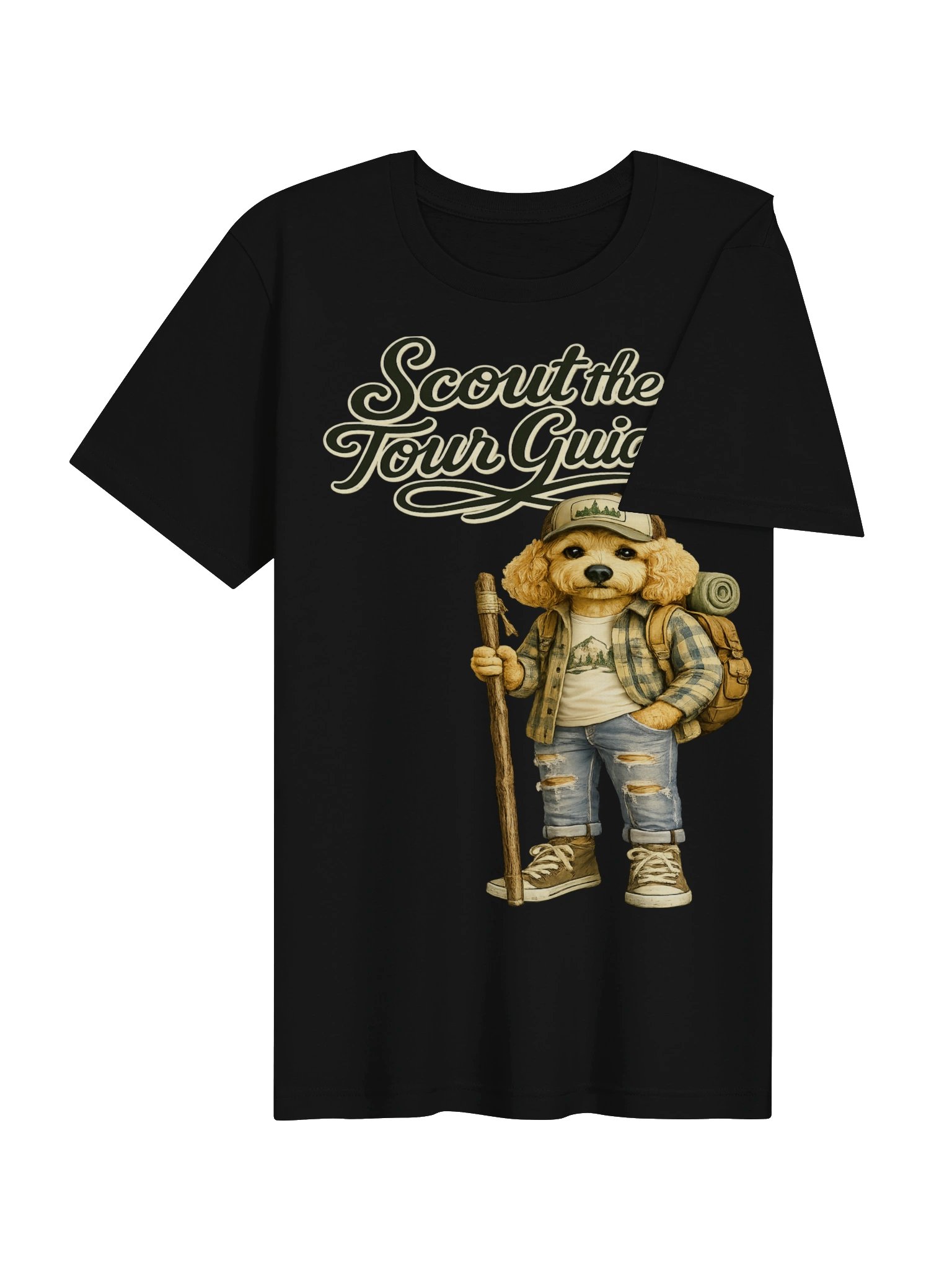 Scout the Tour Guide Dog Adult T-shirt product image (29)