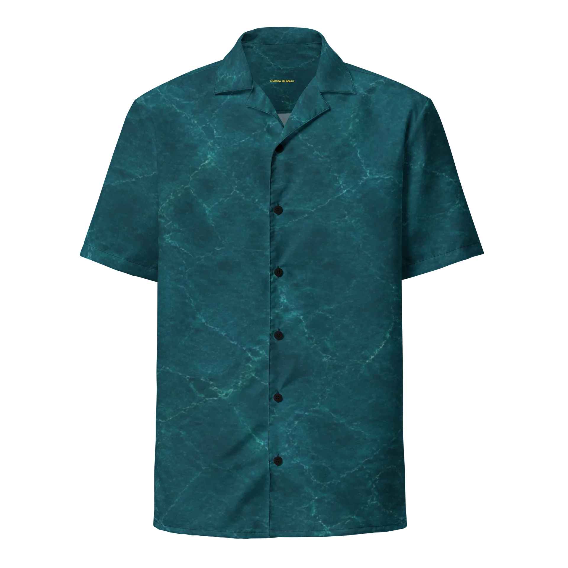 "A701" Teal Ripple Hawaiian Shirt product image (1)