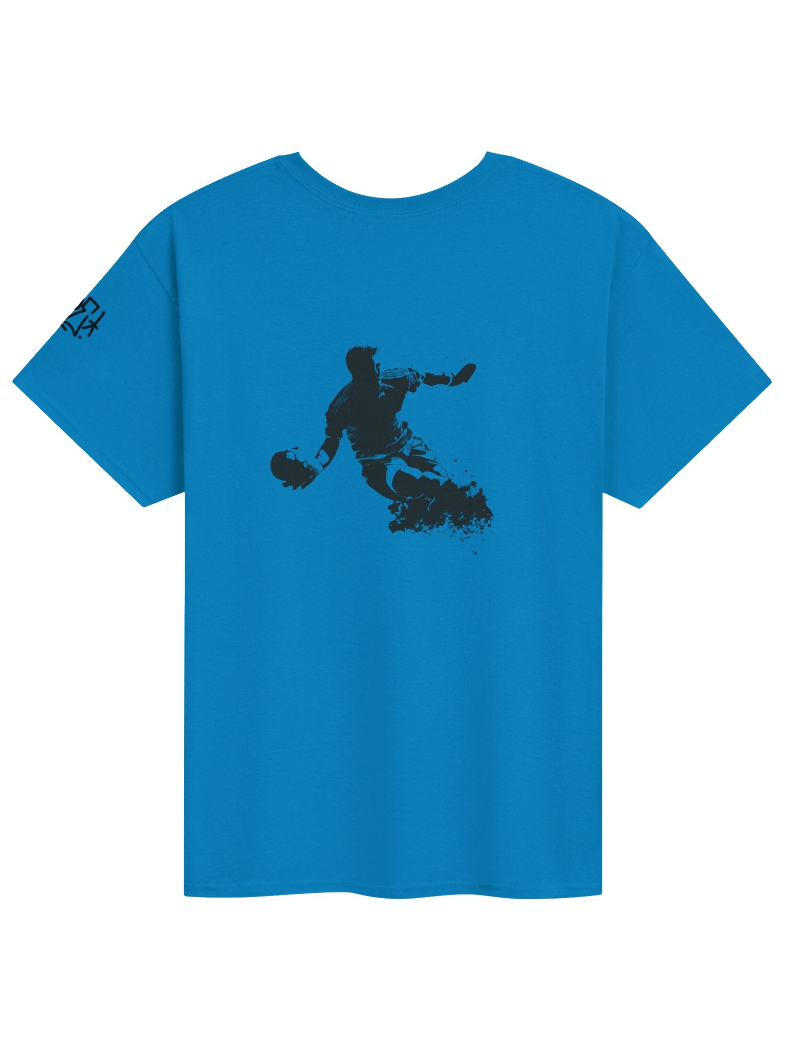 Football Player Silhouette Blue T-Shirt – Premium Unisex Soccer Graphic Tee product image (2)