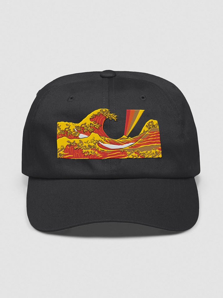 Kanagawa Wave Sunset Dad Hat – Low Profile Cotton Cap with Buckle product image (1)