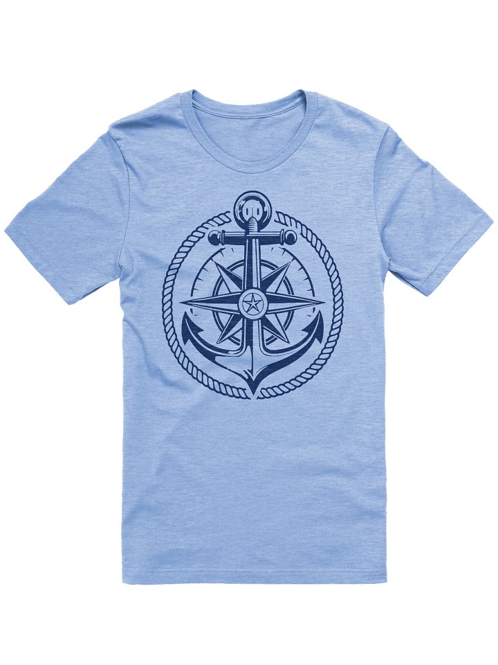 Vintage Nautical Anchor Compass Graphic T-Shirt product image (9)