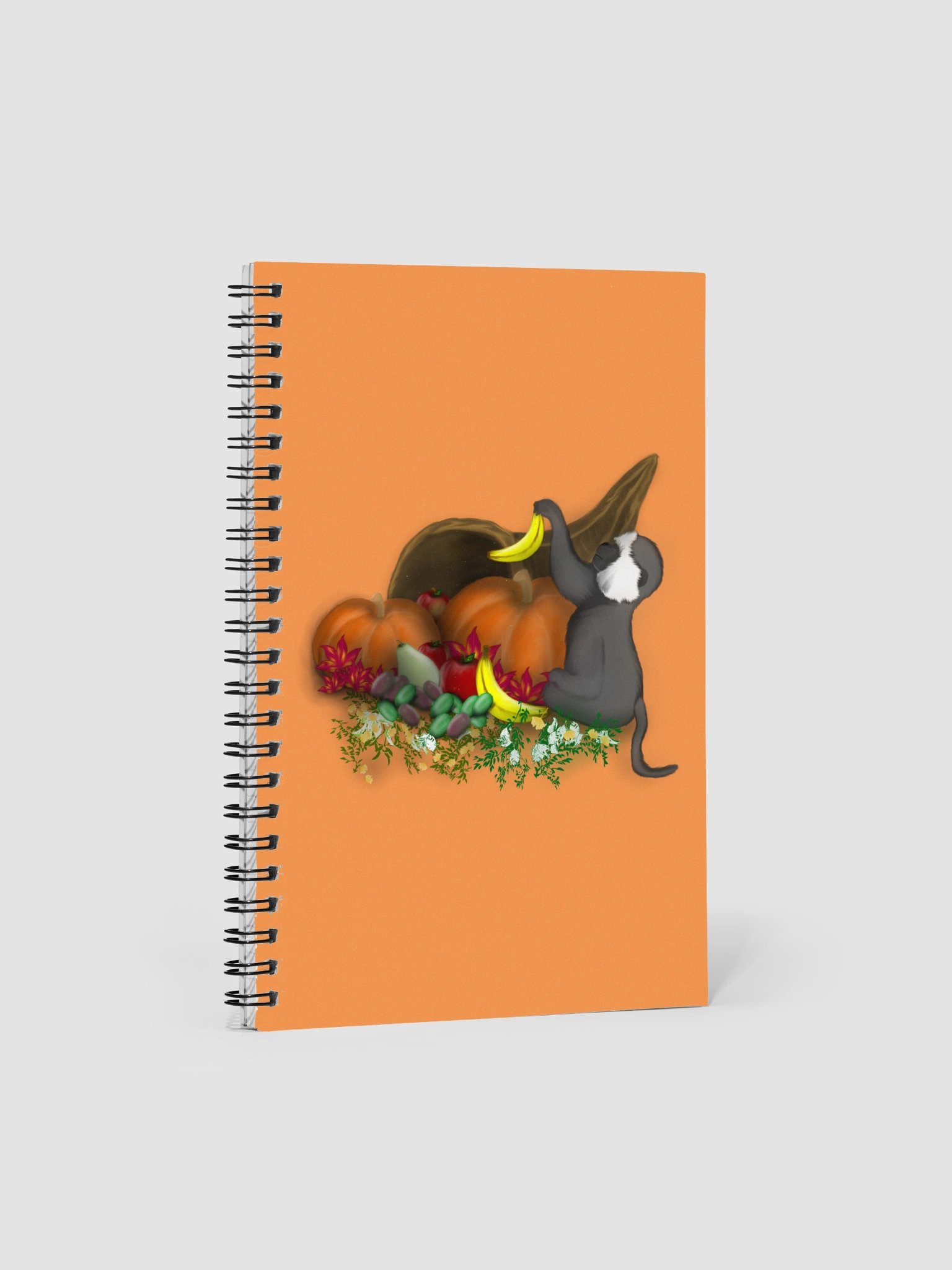 "Monkey and Cornucopia" Spiral Notebook product image (1)