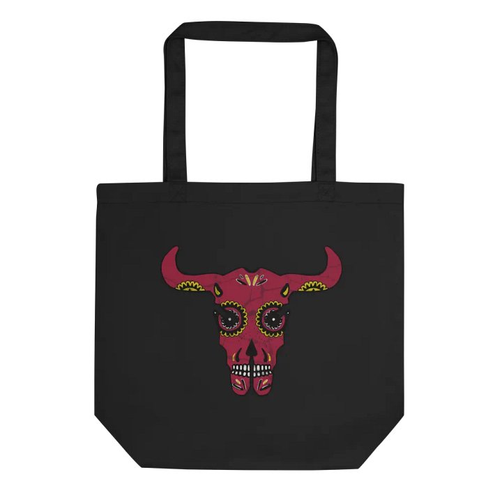 Sugar Cow Skull Canvas Tote product image (1)