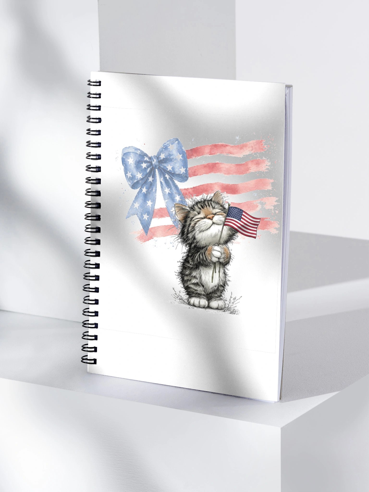 Patriotic Cat Spiral Notebook product image (4)