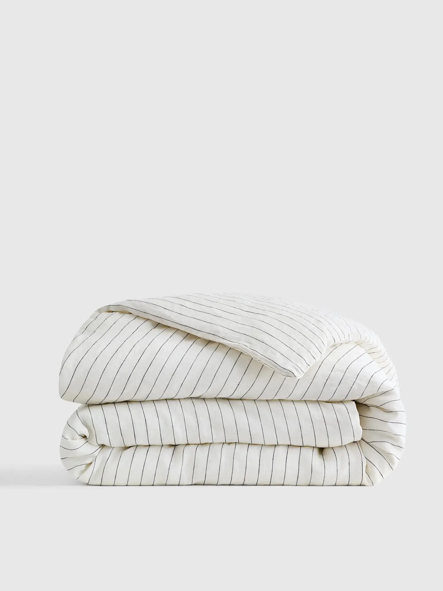 Quince European Linen Pinstripe California King Sheet Set + Duvet Cover Bundle (Retails $388) product image (6)