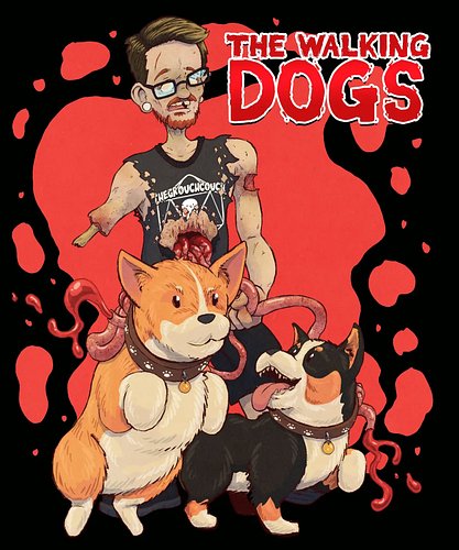 THE WALKING DOGS! 
Awesome new design by @michelabstracto to celebrate Ghoul Couch 2026! 

Can we get some hype in the commen...
