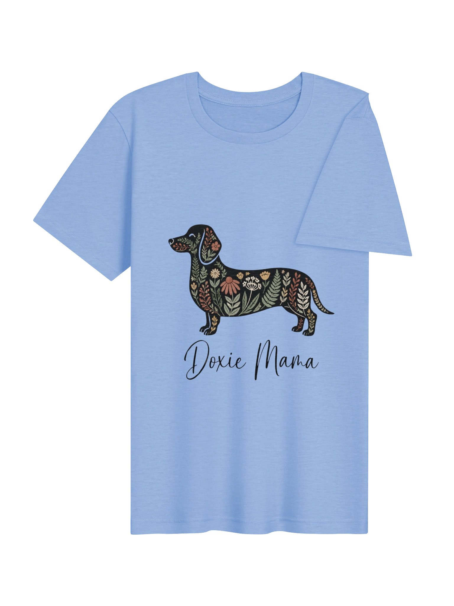 Floral Doxie Mama Shirt | Floral Dachshund T-Shirt product image (8)