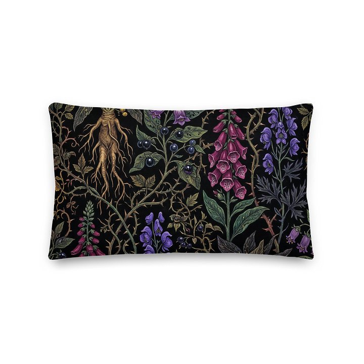 Midnight Herbarium All-Over Botanical Pillow product image (5)