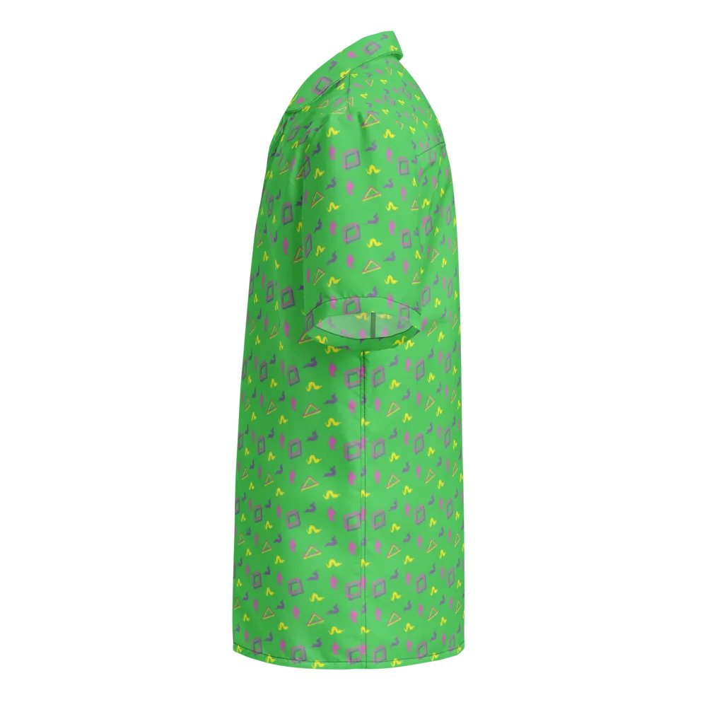 Oh Worm green pattern button down shirt product image (5)