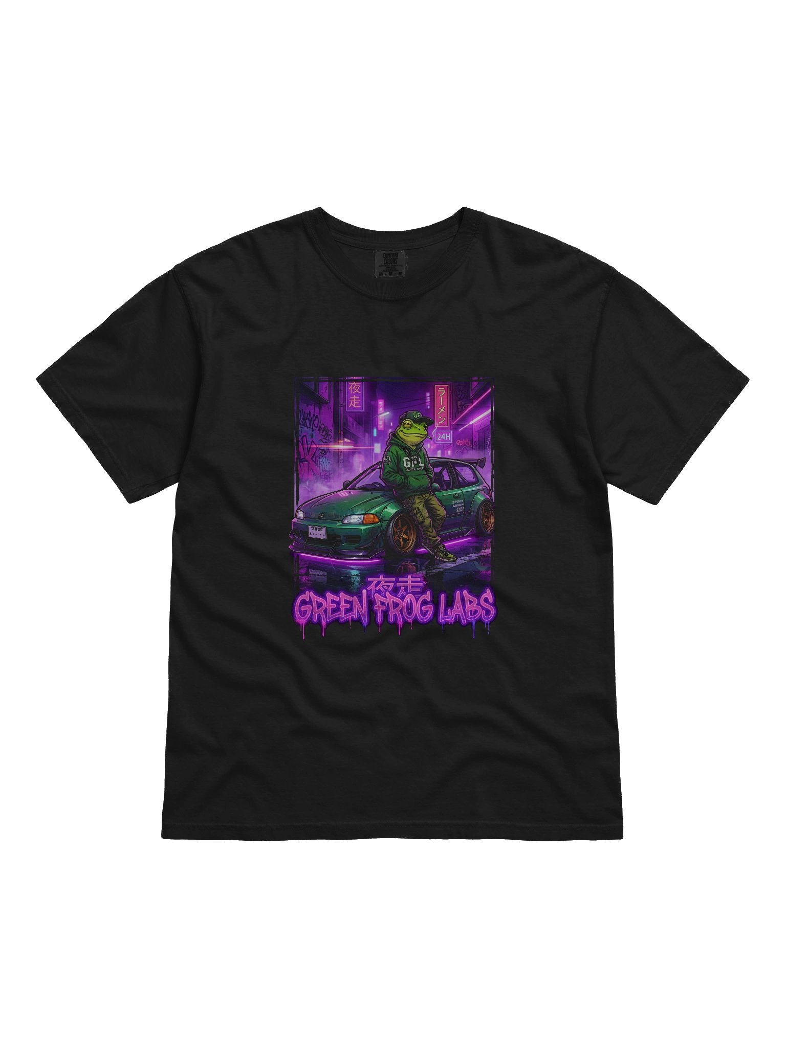 Limited Edition Night Runner - Green Frog Labs Tee (Black Only) product image (1)