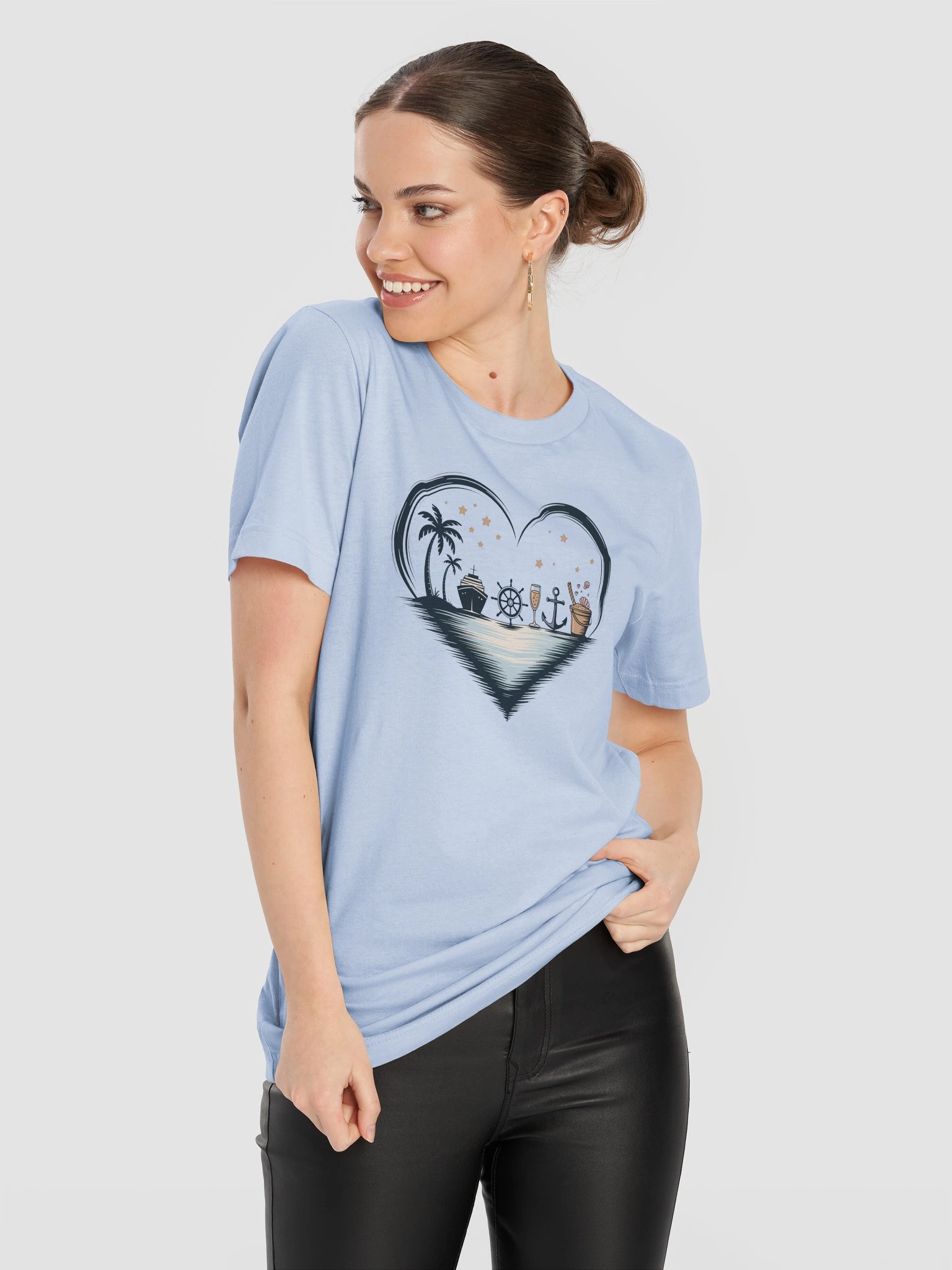 Cruise Love Heart T-Shirt | Ocean Vacation & Cruise Lover Tee product image (117)