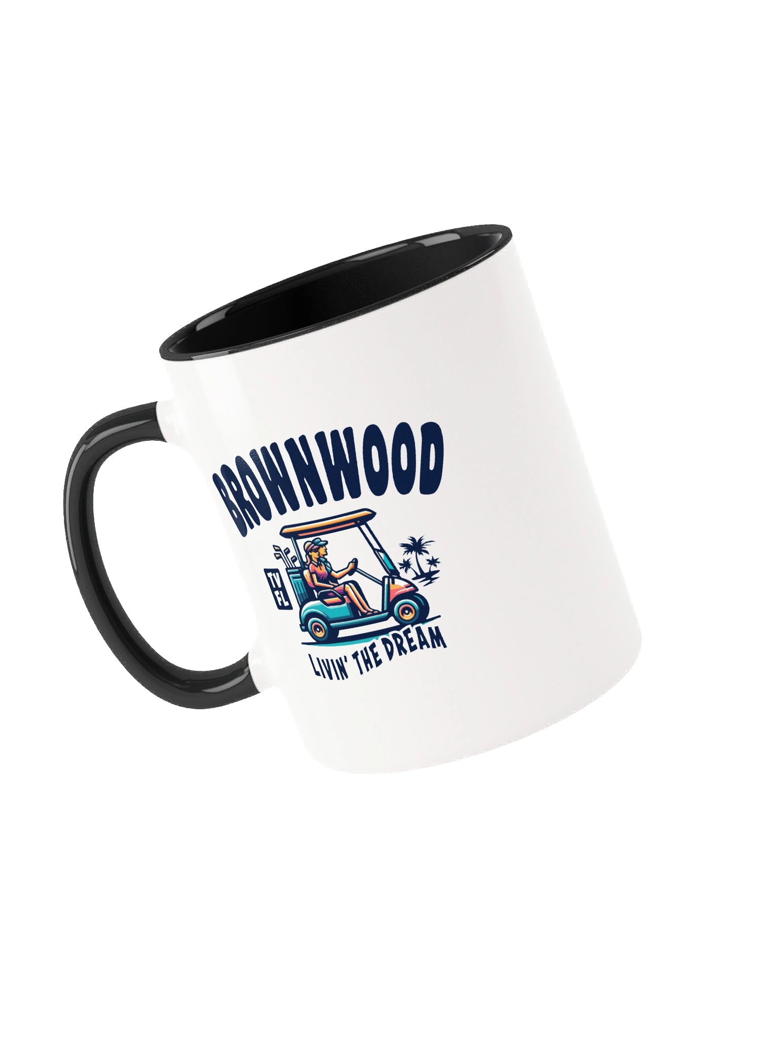 Brownwood TV Florida USA Fun Golf Cart Design Coffee Mug product image (3)