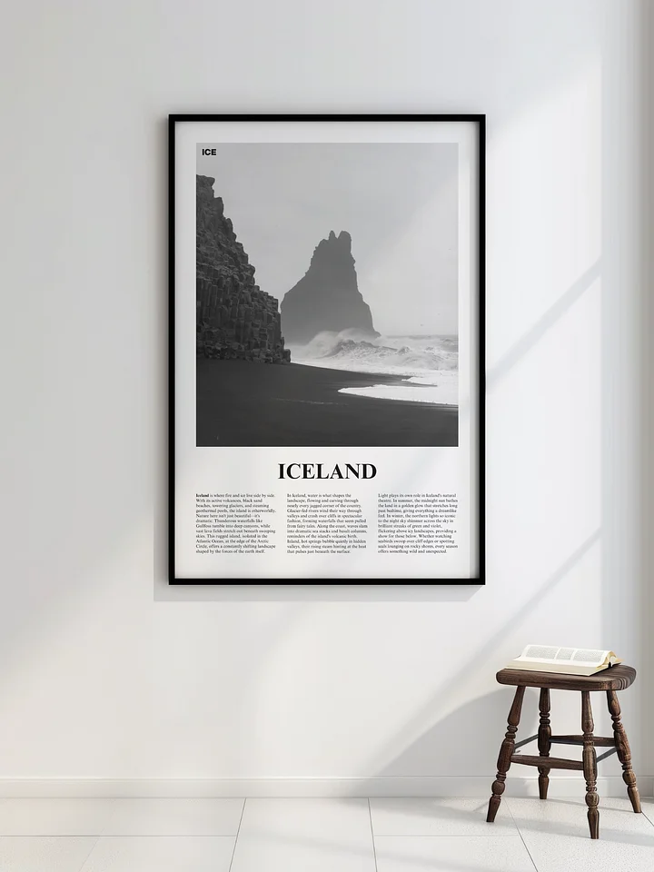 Iceland 01 Newspaper Poster | Framed product image (2)