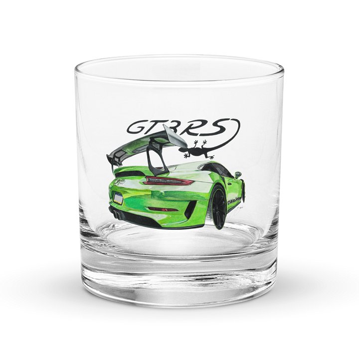 Green Lizard Rocks Glass product image (1)