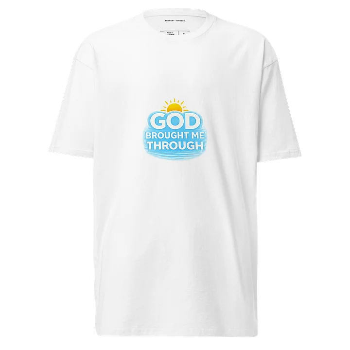 God Brought Me Through – Summer Sun Edition-White Tee product image (1)
