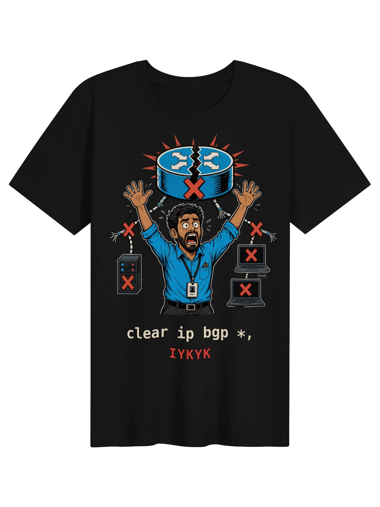 clear ip bgp * — IYKYK Tee (version 5) product image (1)