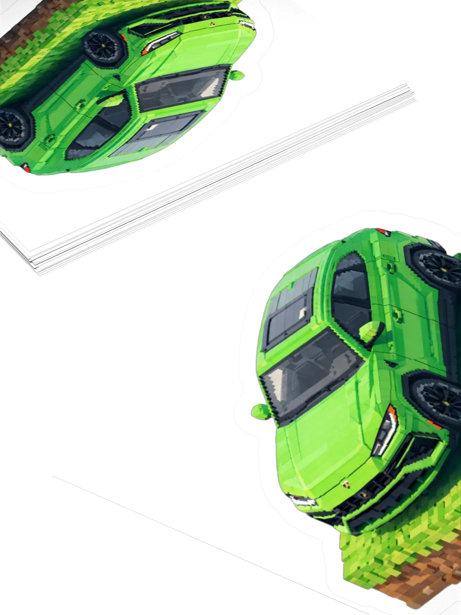 Green Lamborghini Urus Sticker (Pixel, Retro, Minecraft) product image (10)