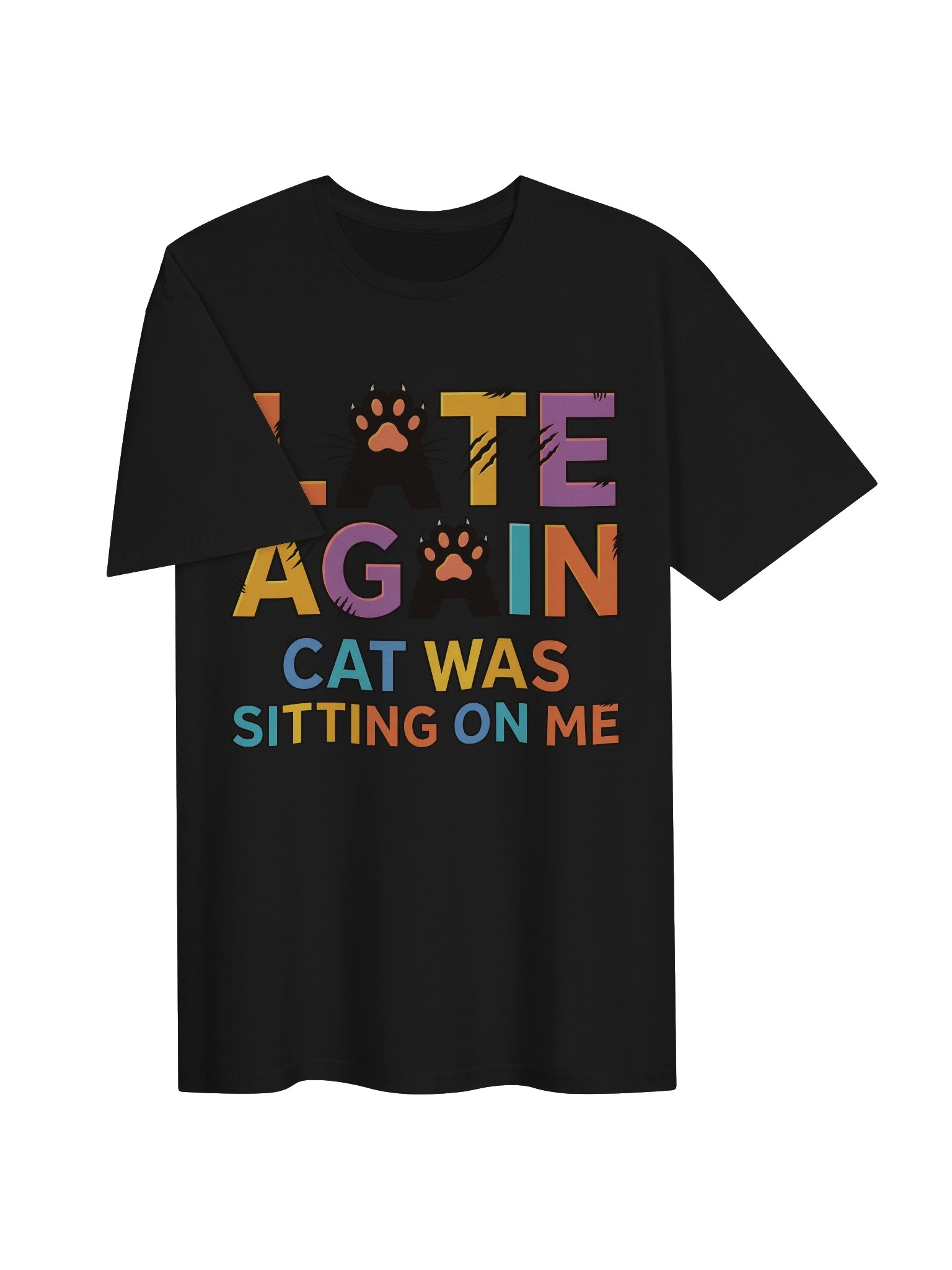 Late Again Cat T-Shirt product image (22)