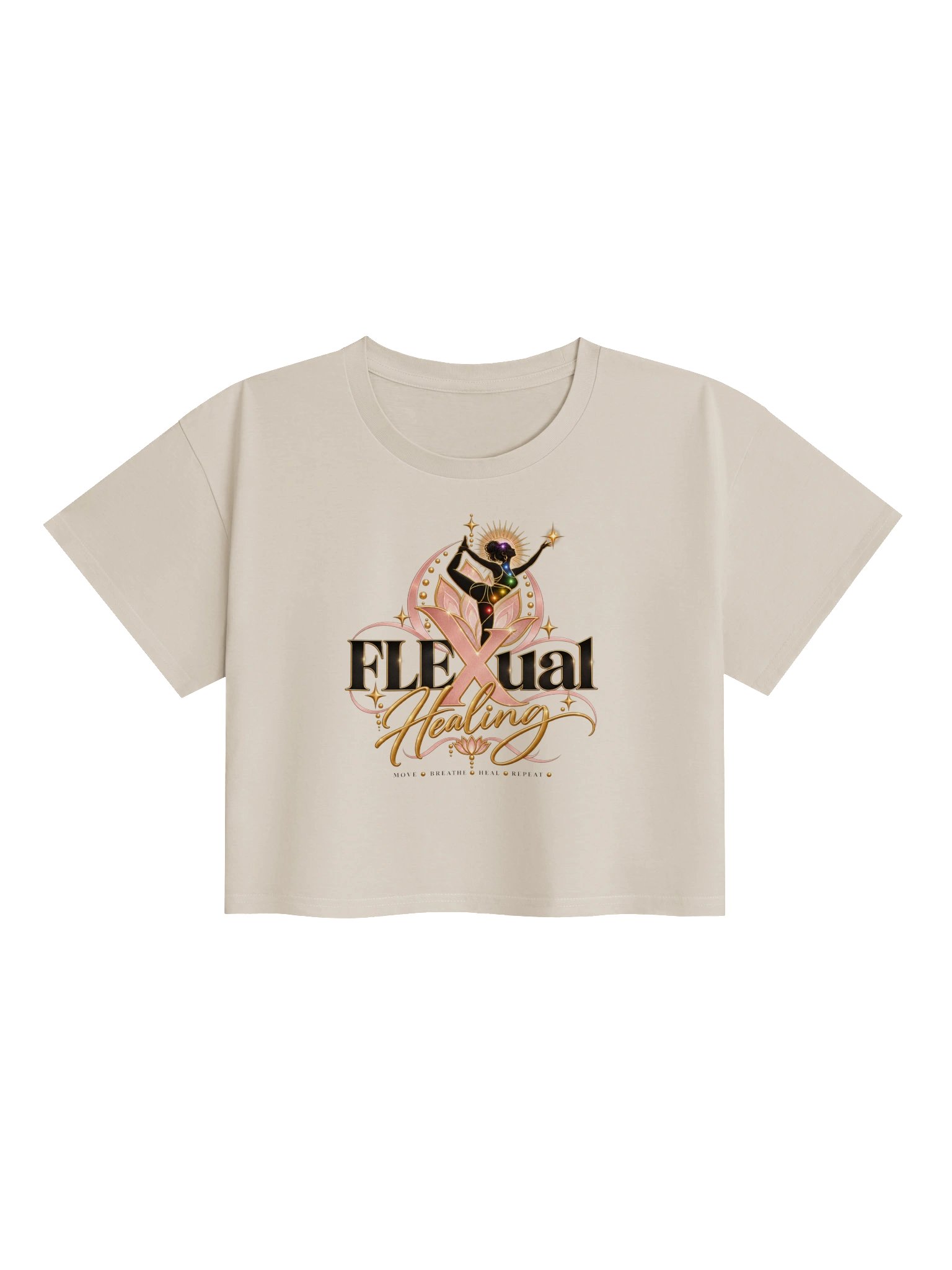 Flexual Healing Chakra Premium Crop Top- Good Energy Edition product image (1)