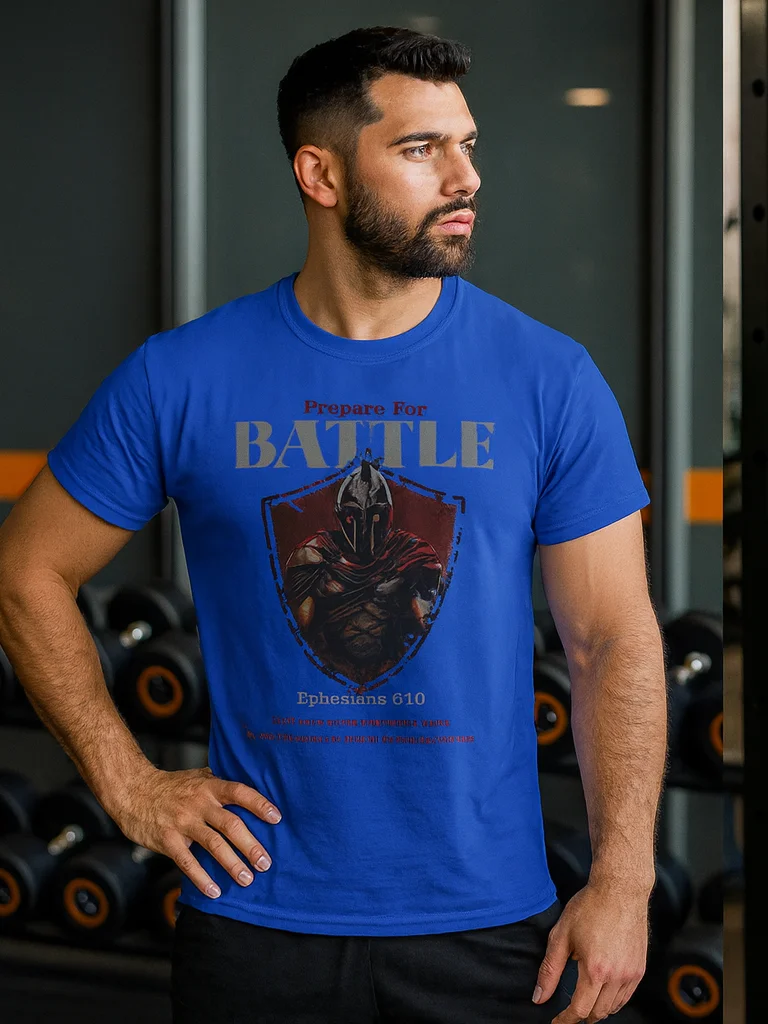 Prepare For Battle T-Shirt Ephesians 6:10, Armored Spiritual Warrior Bible Verse Tee product image (35)