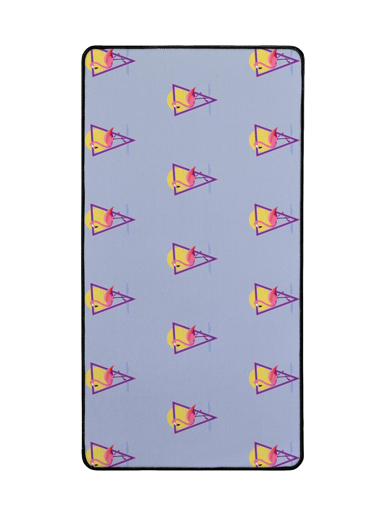 Pink Purple Gaming Desk Mat - Retro Flamingo Design product image (3)