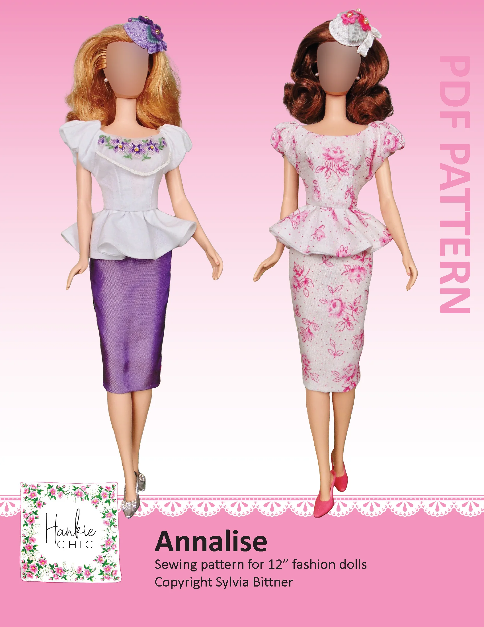 Annalise sewing pattern for 12" fashion dolls product image (1)