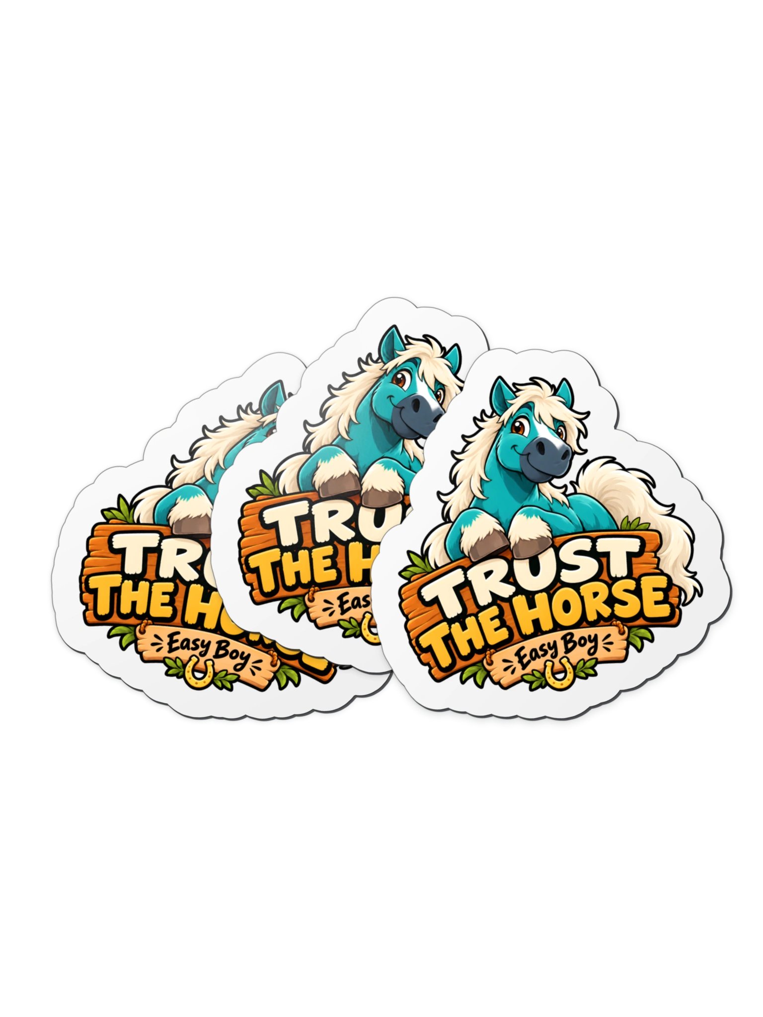 Trust the Horse: Easy Boy Magnet – 4" × 4" product image (3)