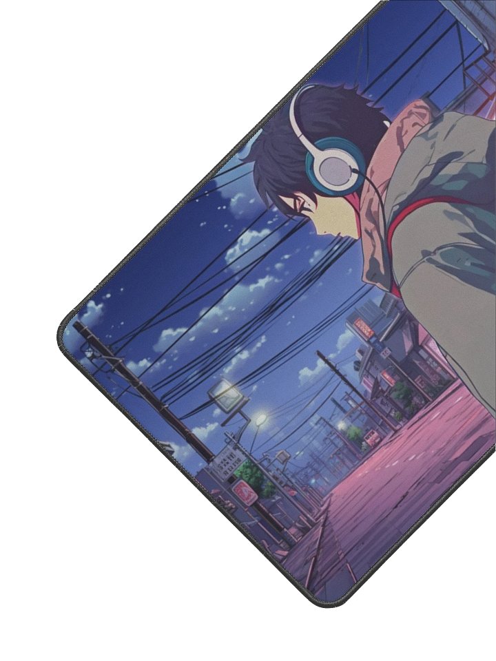 Lo-Fi Anime Night Street Desk Mat (12