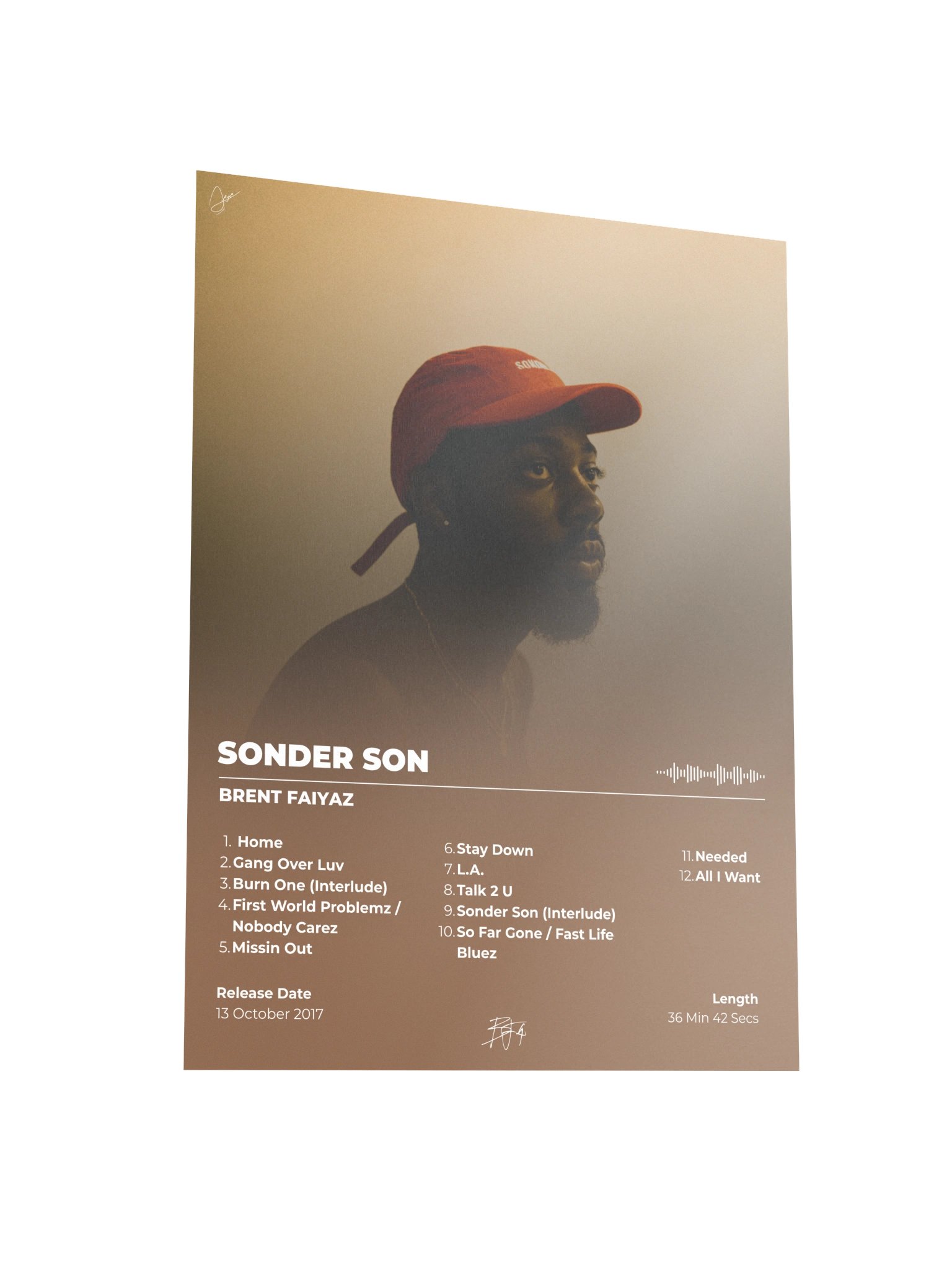 Brent Faiyaz Sonder Son Album Poster product image (5)